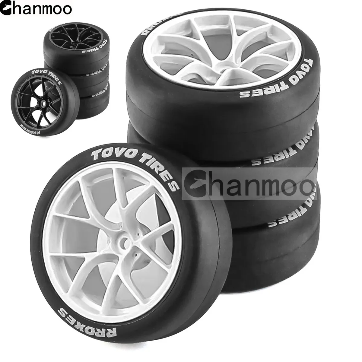 RC Rally Drift Tires On-road Racing Car Wheels Tyre for 1/10 On Road Car Tamiya TT01 TT02 XV01 XV02 PTG-2 HSP HPI Kyosho Parts