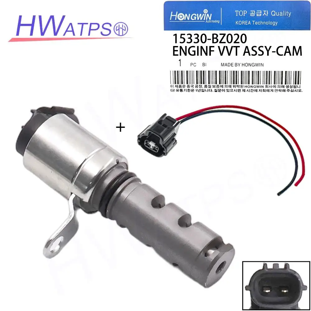Válvula de control de sincronización del árbol de levas VVT 15330-BZ020 y cable compatible con Toyota LiteAce, TownAce, Hilux, Regional, Rush, Avanza, Terios, Gran Max, Myvi