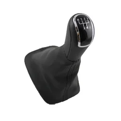 5 Speed Gear Shift Knob Lever With Boot Cover Car Accessories For Skoda Fabia MK1 2000 2001 2002 2003 2004 2005 2006 2007 2008