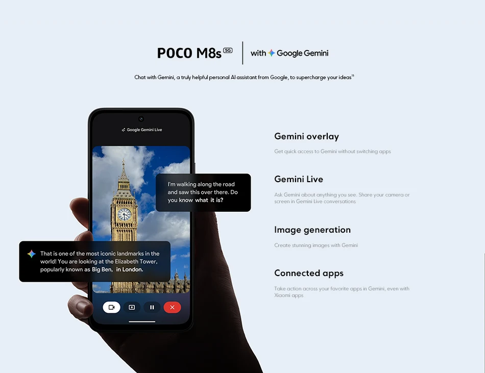 POCO M8s Global Version 5G Smartphone 128GB 256GB Snapdragon® 6s Gen 3 6.9" 144Hz Display 50MP Camera NFC 7000Ah 33W