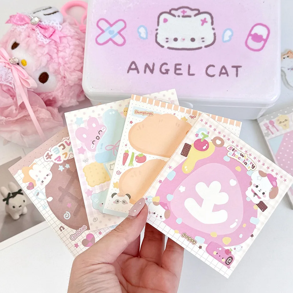 50 Sheets Cute Original Cartoon Non-Adhesive Memo Pad, Detachable Blank Notepad For School Stationery Journal Note Taking