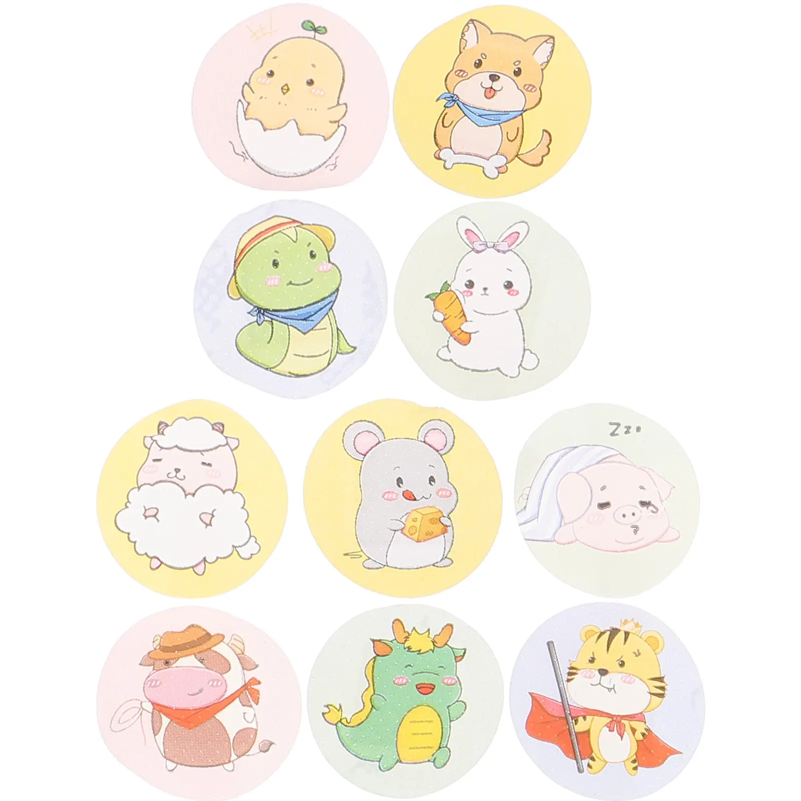 

120pcs Cartoon Adhesive Bandages Round Wound Protection Breathable Small Stickers Kids Animal Pattern