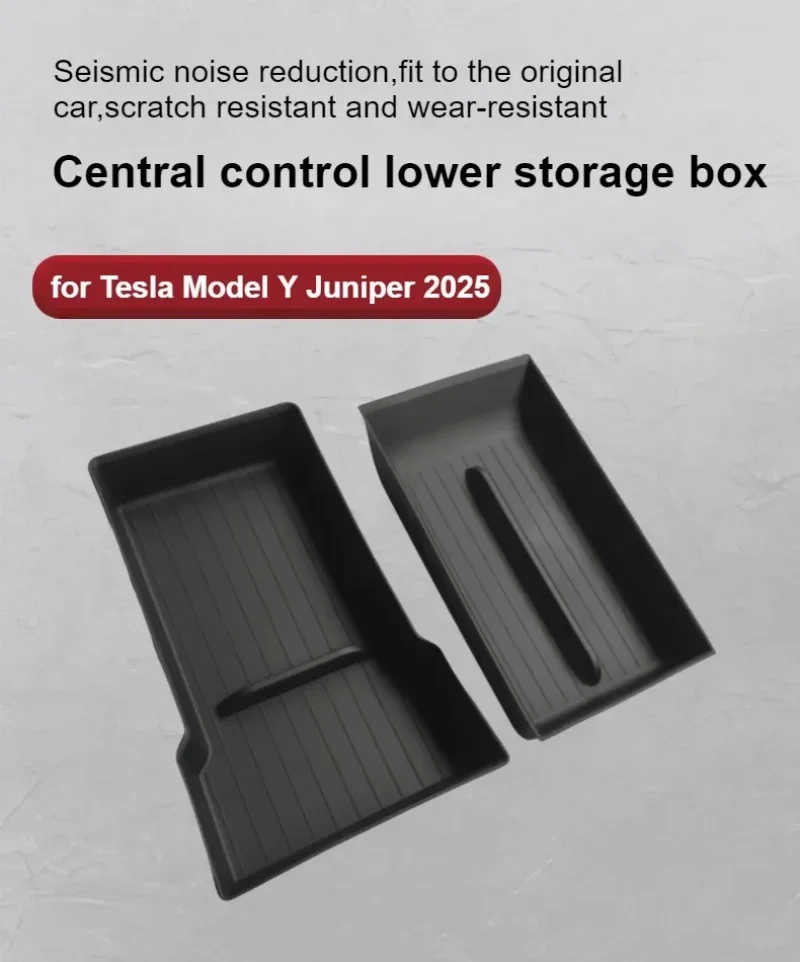 

Center Console Storage Box for Tesla Model Y Juniper 2025 series Armrest Box Front Bottom Support Tray Organizer Car Accessories
