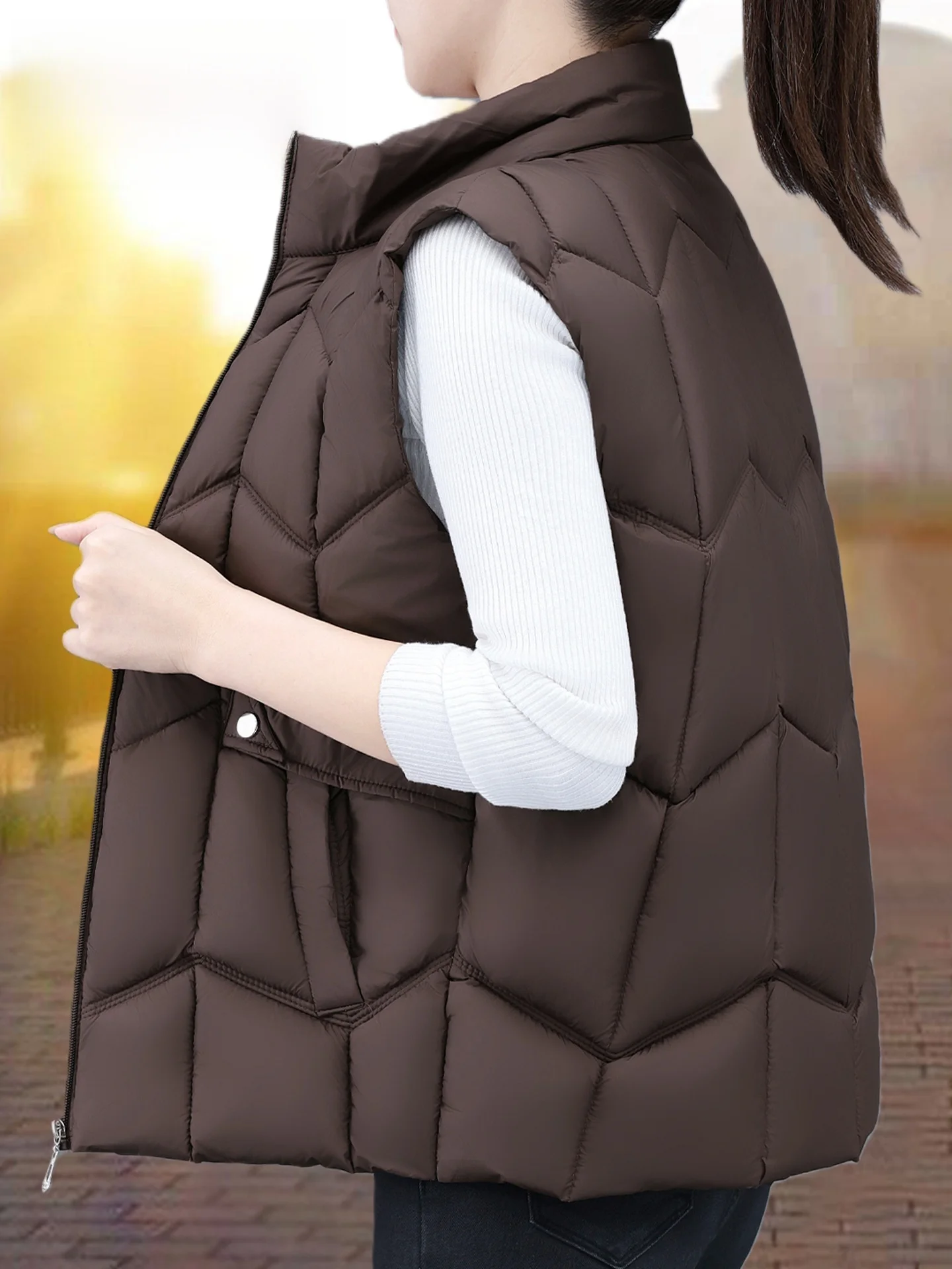 

Женский стеганый хлопковый жилет TUCANO: теплая верхняя одежда для осени и зимы, модная термокуртка на молнии, повседневная куртка