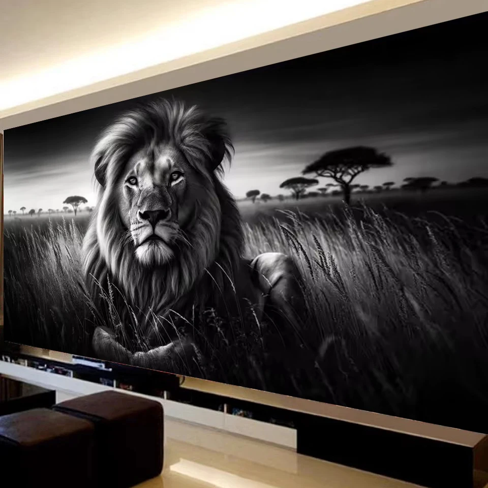 

Дикий Лев Закат Живописная Diy 5D Алмазная Картина Полный Квадратный Круглый Новый 2025 Полная Мозаика Вышивка Большой Размер Для Домашнего Декора Подарок