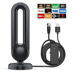 VUELVE Indoor Outdoor Digital TV Antenna Long Range Reception HD TV Antenna with Signal Booster for Watch Local Channel