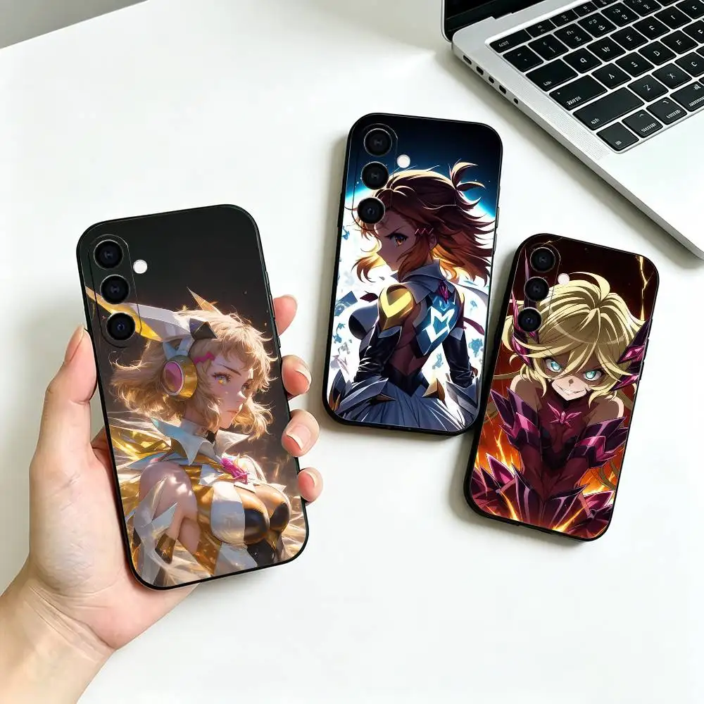 Anime S-Senki Z-Zesshou Symphogearr Soft Silicone phone Case for Samsung Galaxy A73//A72/A70/A53/A52/A51 - Black