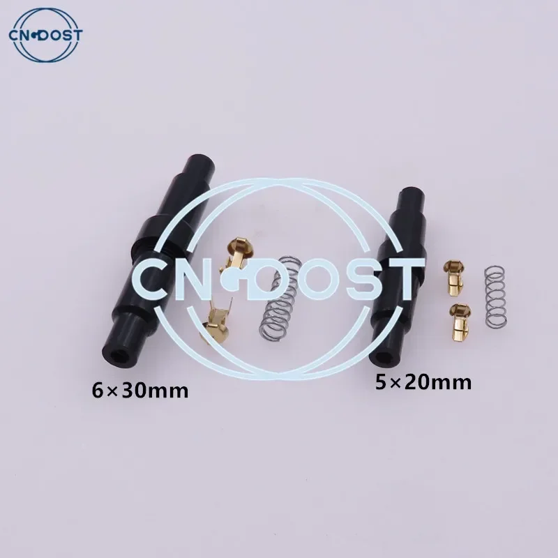 1 Set Black 5x20mm 6x30mm Glass Tube Fuse Holder 5*20mm 6*30mm Screw Type AC Assembly Plastic Housing Fuses Casings Fuse Box