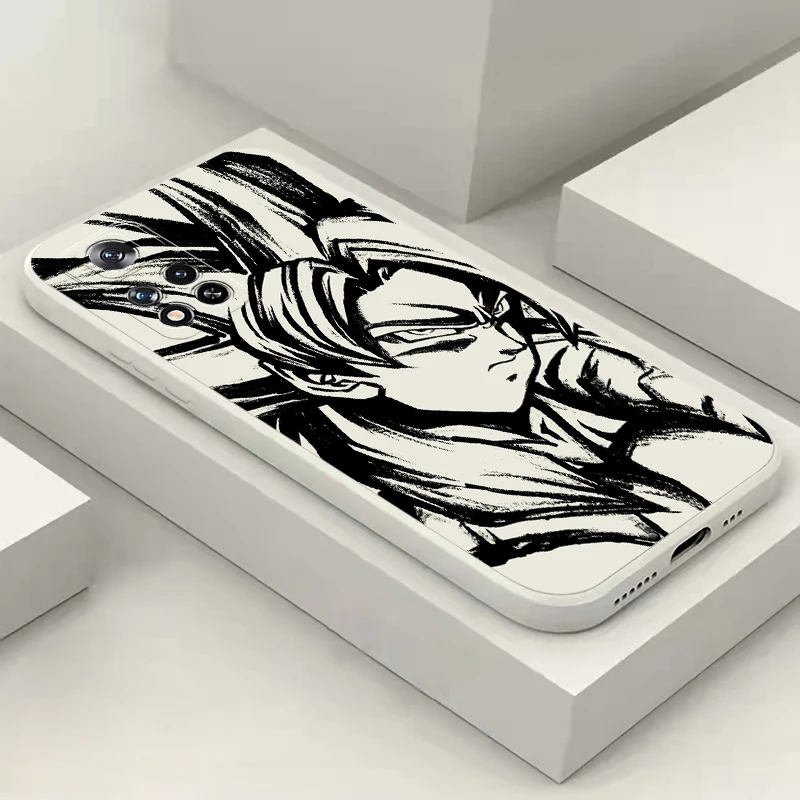 D-Dragons Balls Black For Xiaomi Mi 13 Mi 12 12s Mi 11 11T 10T 10S 10 Pro Ultra Lite Phone Case Carcasa Liquid Silicone Cover image 4