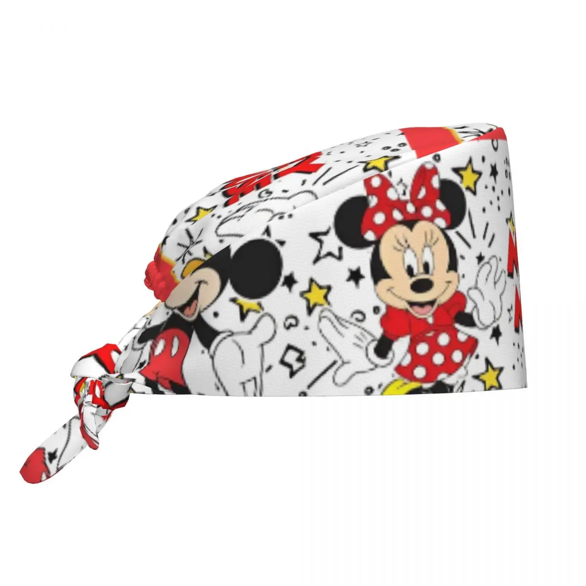 

Mickey Minnie Cartoon Scrubs Caps Vintage Lab Surgeon Surgicals Caps Unisex Style Pet Grooming Nursing Working Caps Hat