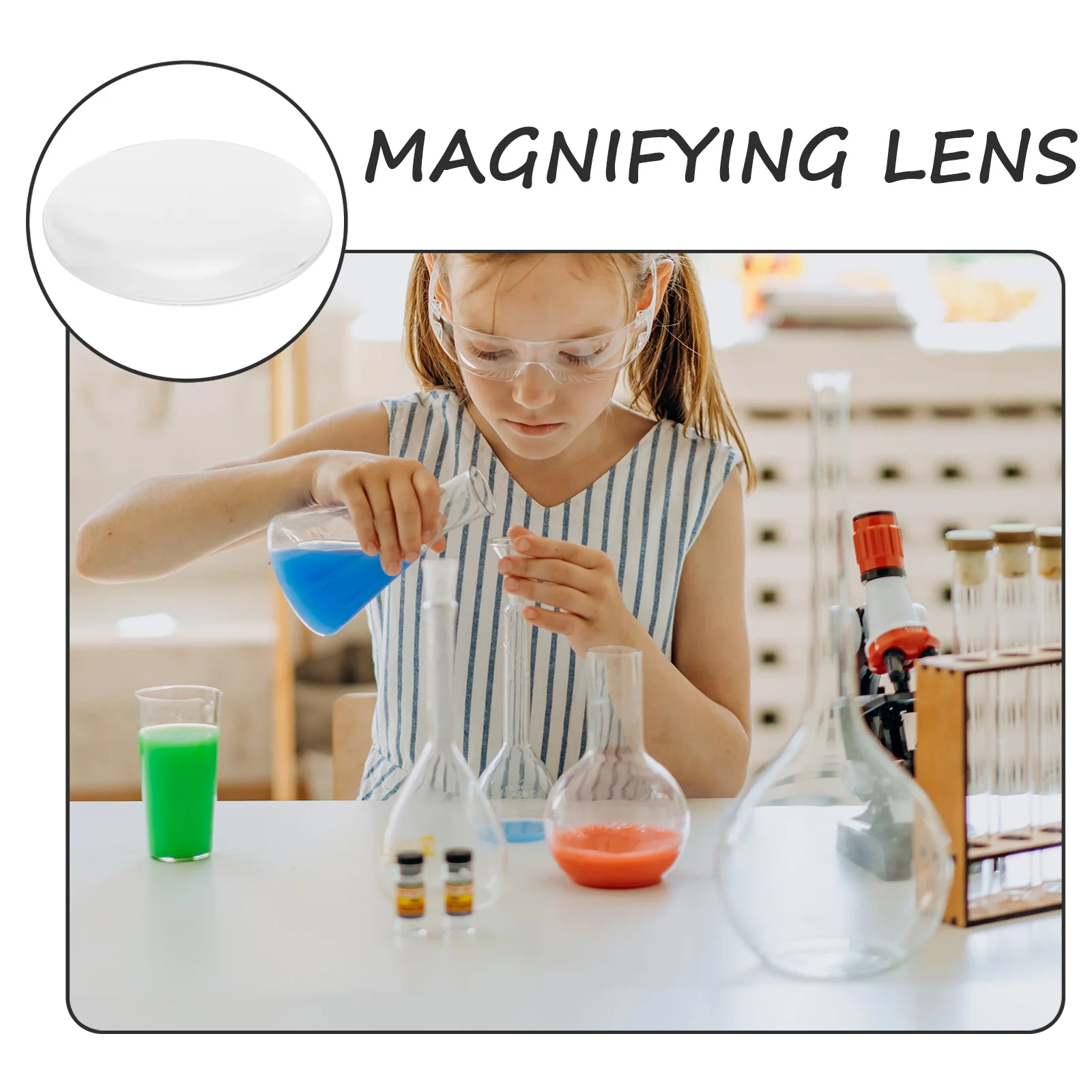 

Lens for Physics Teaching Experiment Laboratory Physical Optics Kit Convex Optical Glass Optometry Trial