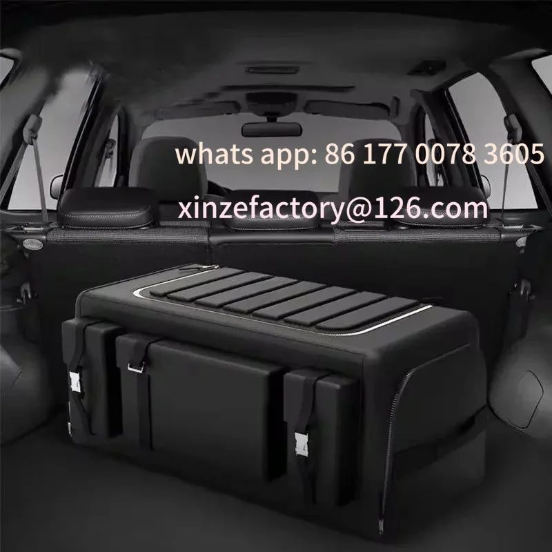 

Customizable Car Trunk Storage Organizer With Lid Universal Car Trunk Organizer 70L Storage Box Oxford Cloth Folding Organizador