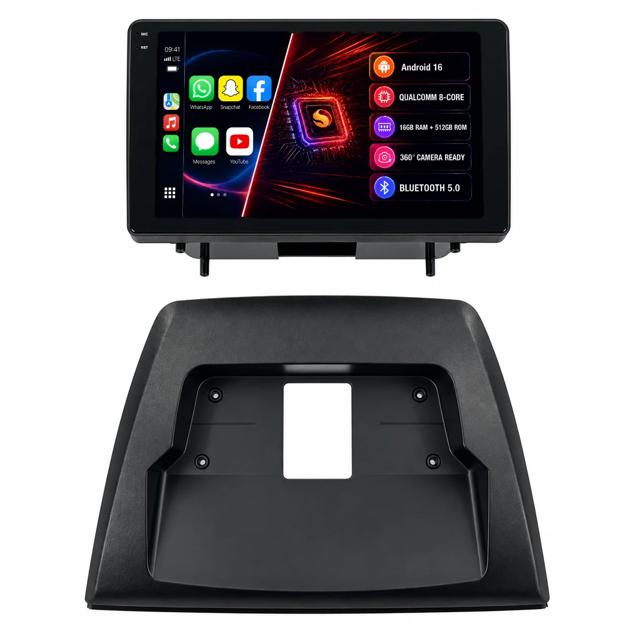 Android 16 Carplay Auto do BMW X3 E83 2004 - 2012 Radio Samochodowe GPS Odtwarzacz Multimedialny Stereo Kamera 360 Nawigacja Video Sterowanie Głosowe AI — 2