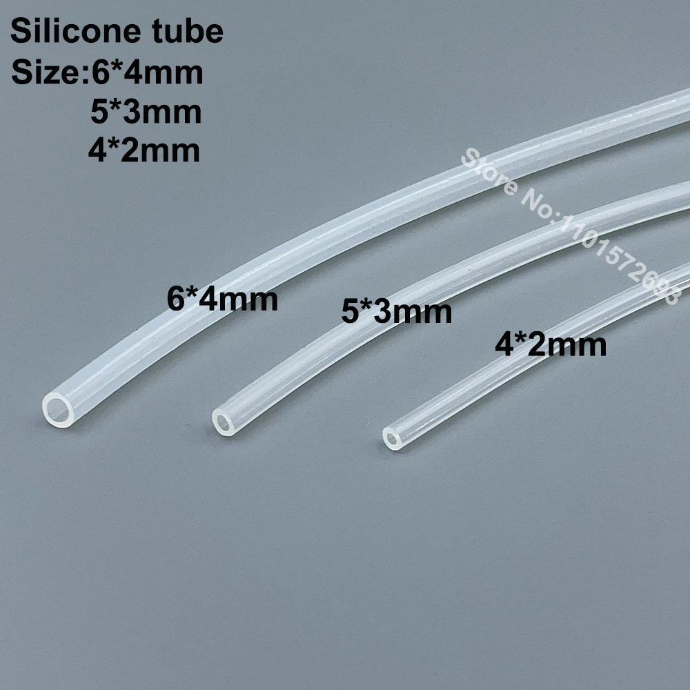 Tubo de manguera de tinta suave, tubo de goma de silicona, 4x2mm, 5x3mm, 6x4mm, para bomba de tinta, tapa superior, cabezal de impresión, Syring