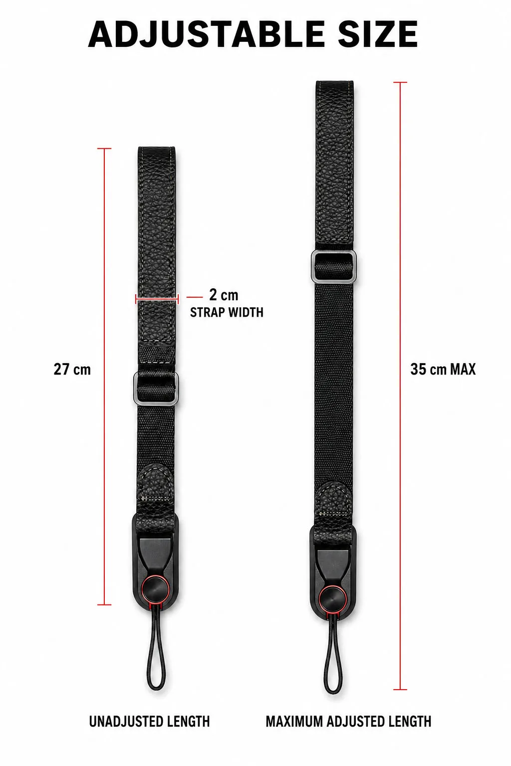 SOARSHOT Schnellverschluss-Kamera-Handgelenkschlaufe Verstellbarer Handgriff für Canon, Sony, Nikon, Fujifilm DSLR- und Spiegelloskameras – Detail 2