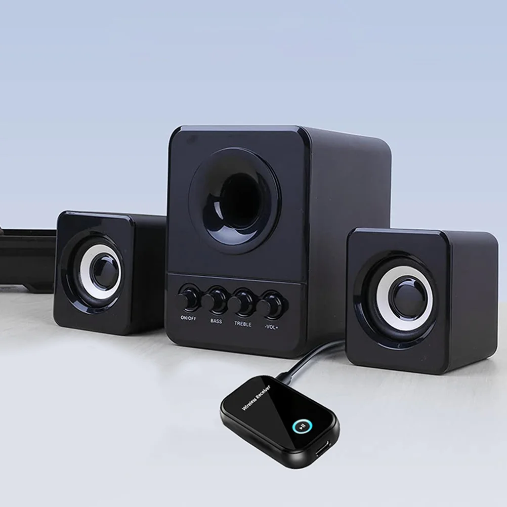 

Wireless Audio Receiver 5.0 3.5mm Car Audio Adapter with Noise Reduction Hands-Free Calling Power Saving Mini Size