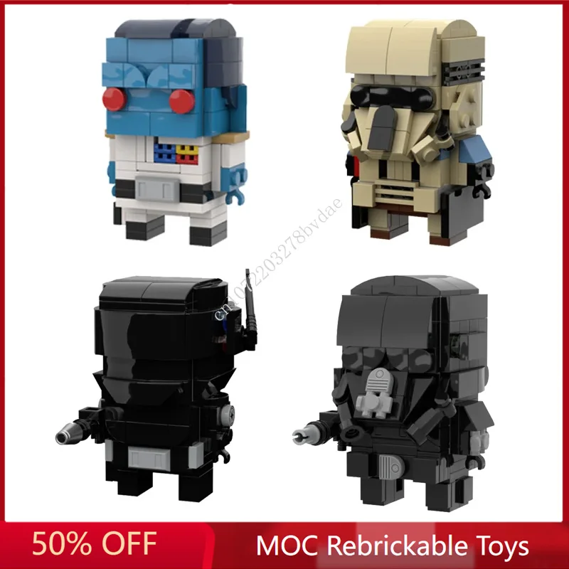 MOC Classic Famous Movie Character Admiral,Squad Leader,Gunner,Soldier Brickheadz Building Blocks Cartoon Figures Toys Gifts