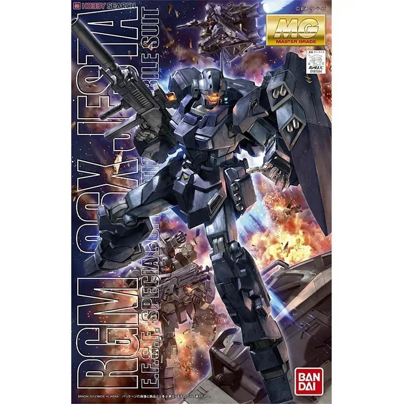 W magazynie Bandai oryginalne Anime GUNDAM MG 1/100 RGM-96X Jesta montaż Anime Model postaci zabawki kolekcja ozdoby prezenty