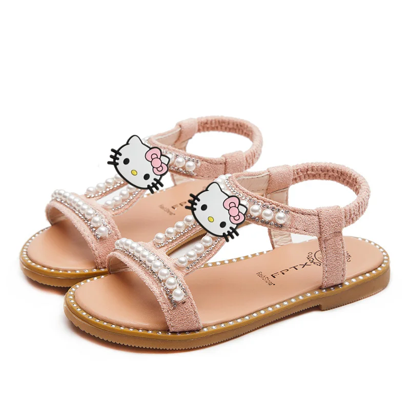 

Sanrio Hello kitty Girls Sandals Summer Baby Beach Shoes Sanrio New Princess Slippers Kids Student Sandals