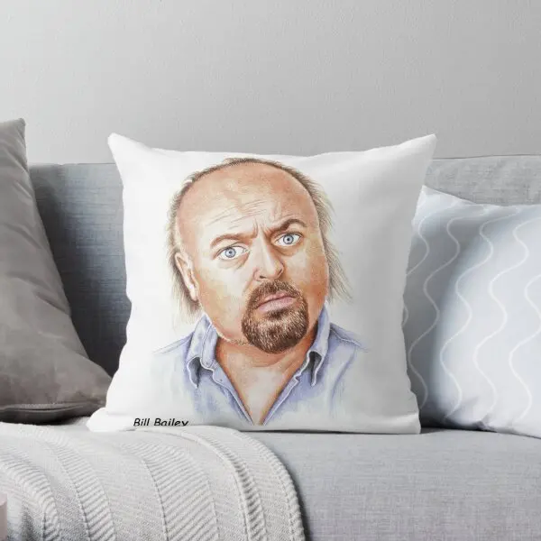 

Bill Bailey Printing Throw Pillow Cover Square Office Cushion Decorative Home Throw Car Wedding Pillows not include One Side