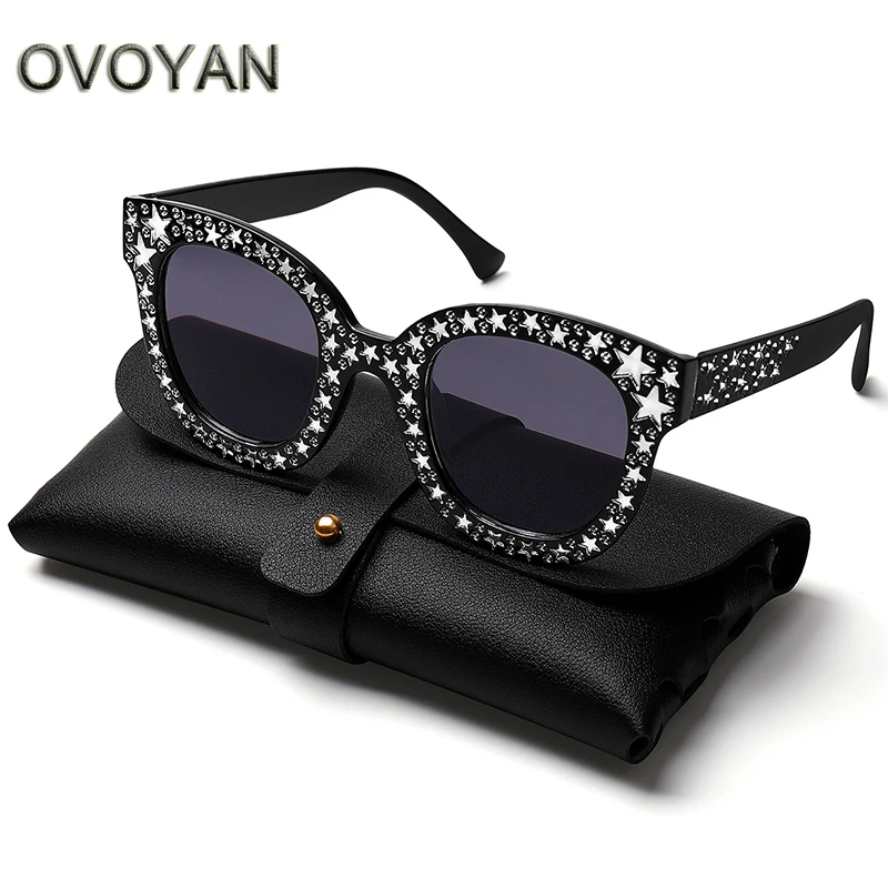 

OVOYAN Oversized Round Sunglasses Women Designer Luxury Brand Glasses Women/Men Retro Star Eyewear Men Lentes De Sol Mujer 2023