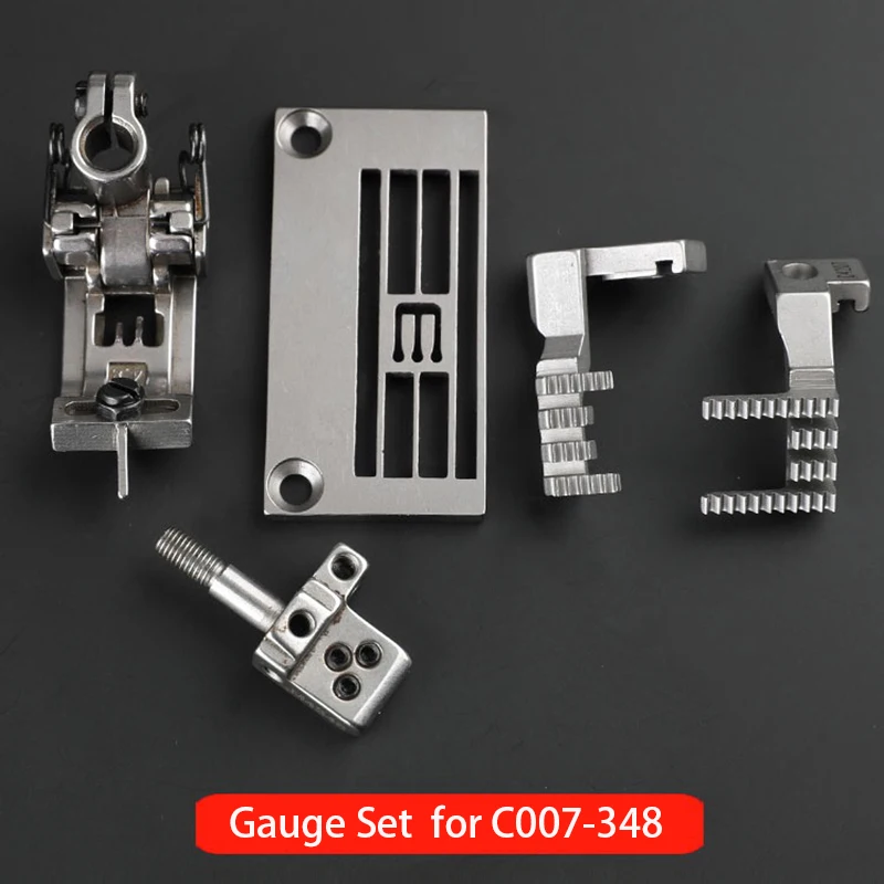 

4.8/5.6/6.4mm Gauge Set For Siruba C007 Small Cylinder Bed Interlock Sewing Machine Accessory Needle Plate Presser Foot Feed Dog