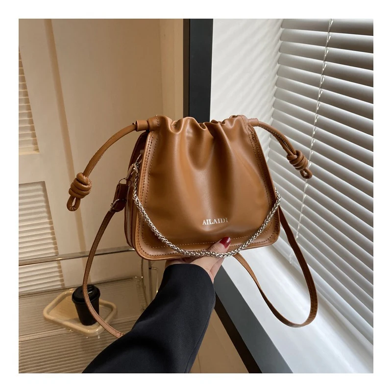 Drawstring Small Crossbody Bags For Women New Luxury Designer Underarm Shoulder Bag Chain Ladies Handbags And Purses