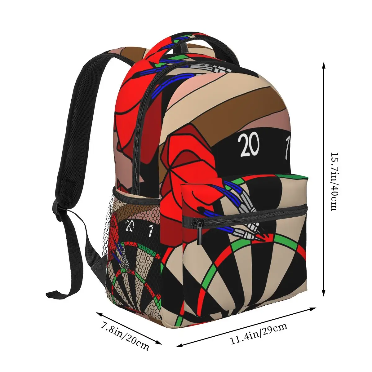Dartboard Dart Player With Darts Arrows Backpack Hot Sale Daypack Large Capacity Kids BookBag School Bag Shoulder Bags Men Women