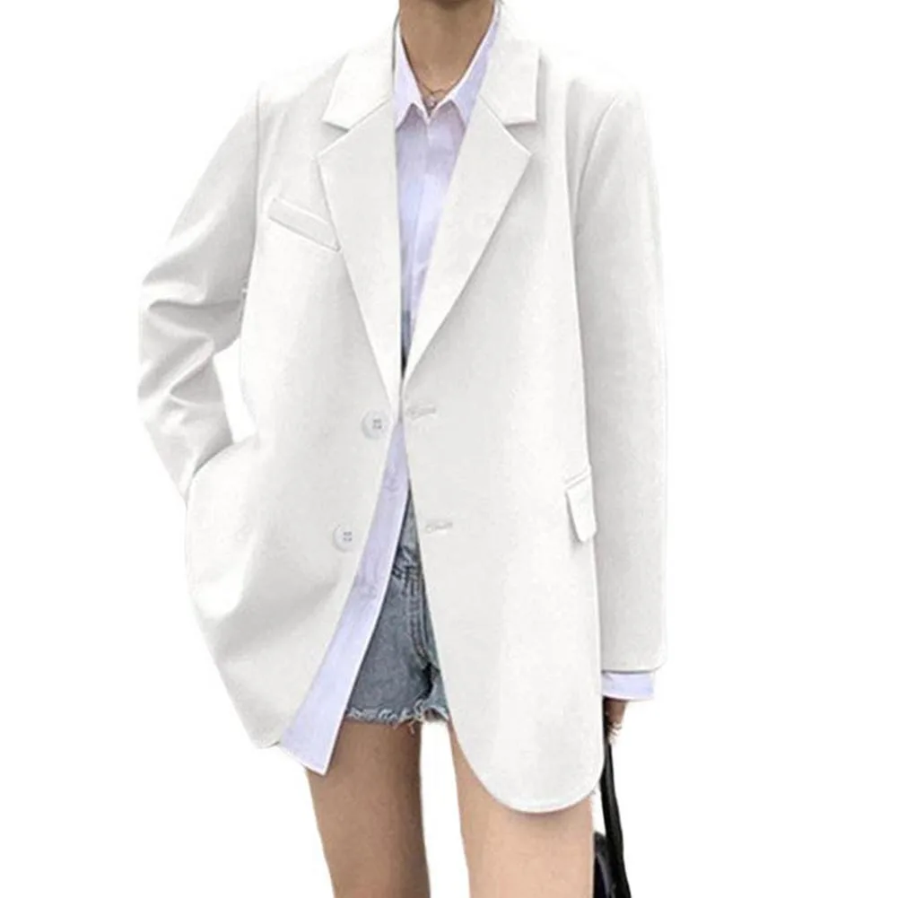 

Loose Fit Women Casual Thin Suit Small Suit Jackets Single Breasted Blazers with Long Sleeves and Lapel Neck for Daily Use