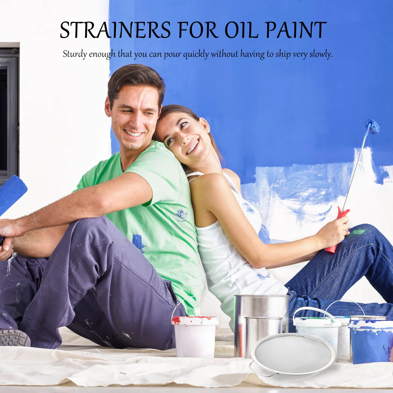 

Paint Strainer Stainless Steel Mesh Durable Filter for Paint Oil Glazing Latex Engine Coolant Spraying Equipment Replacement