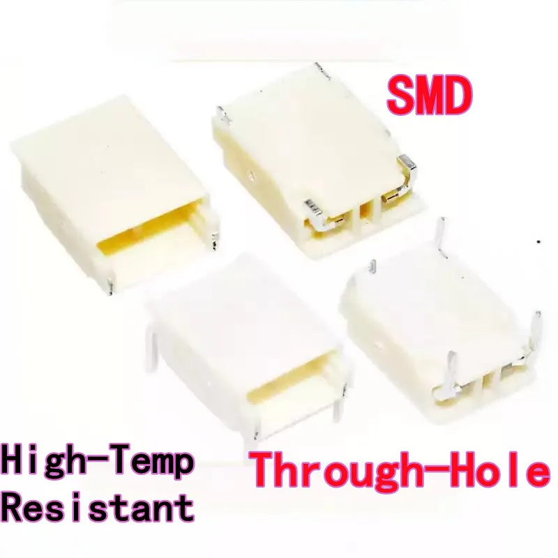 50 ชิ้น ขั้วต่อจอ LCD แรงดันสูง, ขั้วต่อ HV สำหรับไฟแบ็คไลท์ BHS ระยะห่าง 3.5 มม. แบบ 2 ขา ติดตั้งแบบ Through-Hole/SMD แนวนอน ทนความร้อนสูง
