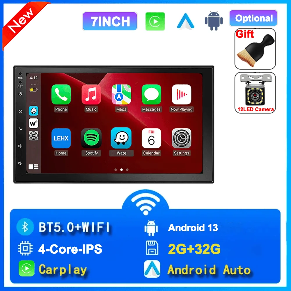 7/9/10 ''2 Din Android 13 auto Autoradio 64G Multimedia Video Universele Stereo Carplay gps Voor Volkswagen Nissan Hyundai Kia speelgoed