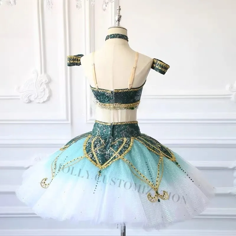 Nieuwe Prive Custom Piraten Danser Variatie Split Ballet Performance Rok Tutu Professionele Wedstrijd Performance Rok