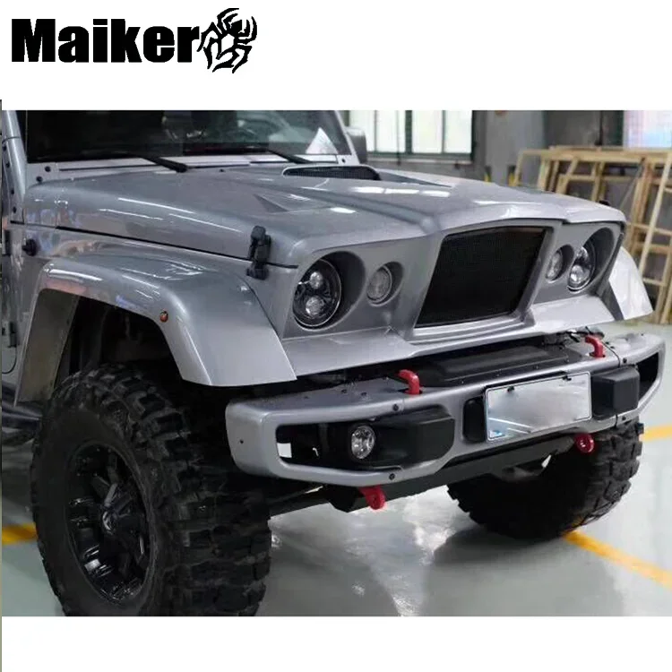 for Jeep Wrangler JK 2007 maiker offroad retro front end Retro body kits fender  bumper hood 4x4 accessory