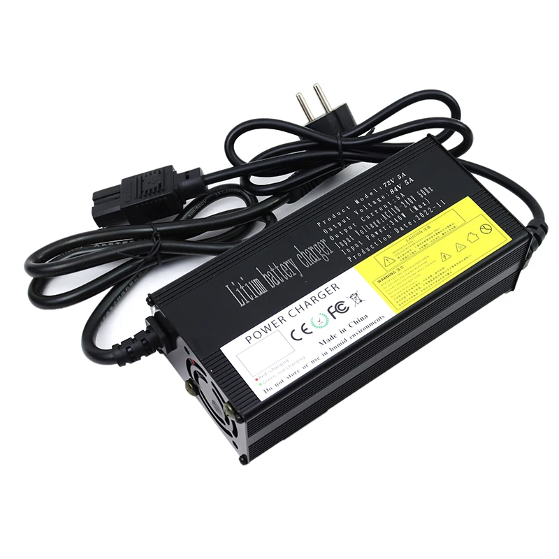 84V 5A/8A/10A/12A/15A/20A Lithium Battery Charger For 20S 72V E-motorcycle Cells pack High power Fast Charger With Fan Aluminum