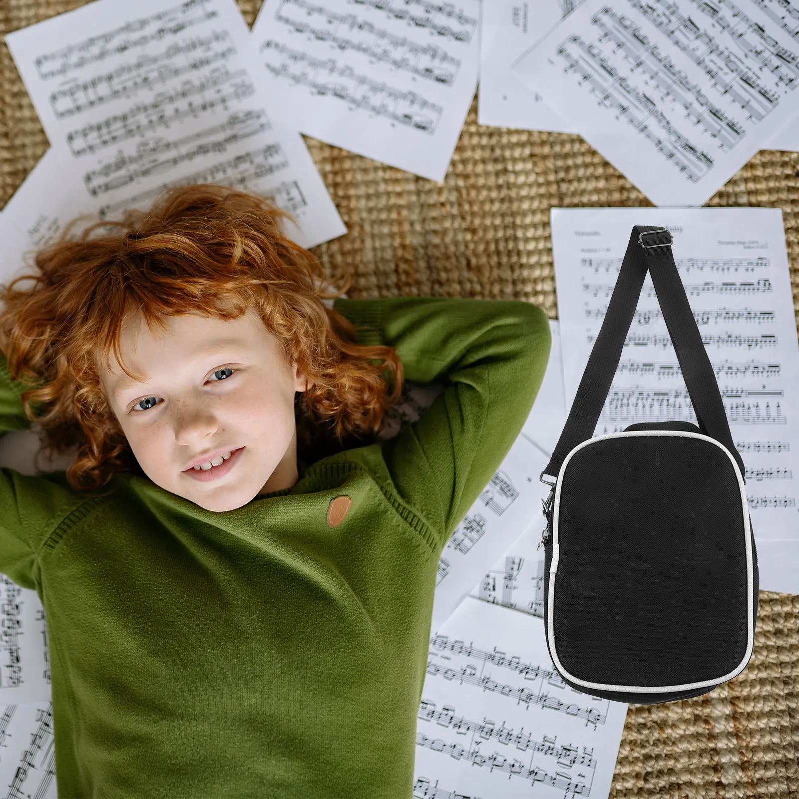 

17-Key Kalimba Case Crossbody Thumb Piano Bag Portable Storage Soft Oxford Cloth Protection Thumb Piano Bag Kalimba Case 17 Keys