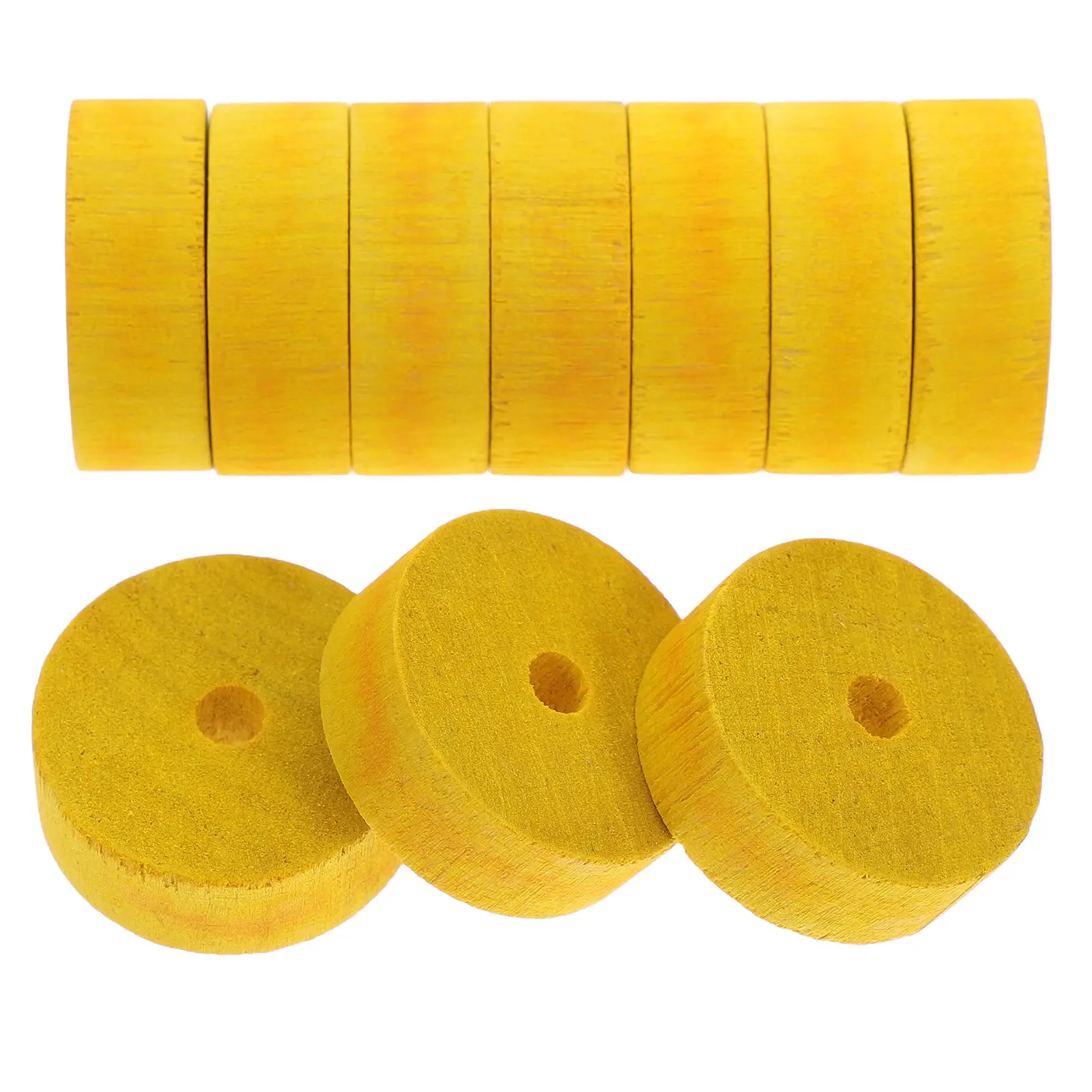 

10Pcs Round Wood Wheels for Crafts Smooth Finish DIY Car Decorative Wooden Discs for Kids Hand Eye Coordination Projects
