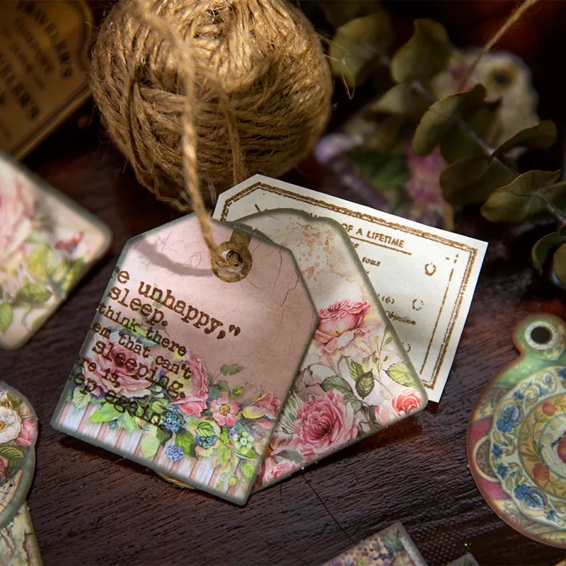 Mr. Paper Vintage Scrapbooking Paper Set, DIY Journaling e Decorações, 50pcs