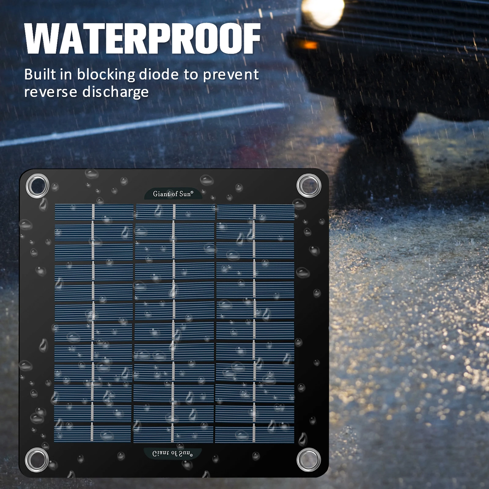 10W Solar Panel Kit 12V Waterproof Solar Trickle Charger Portable Solar Powered Charger Car Battery Maintainer for Car RV Boat
