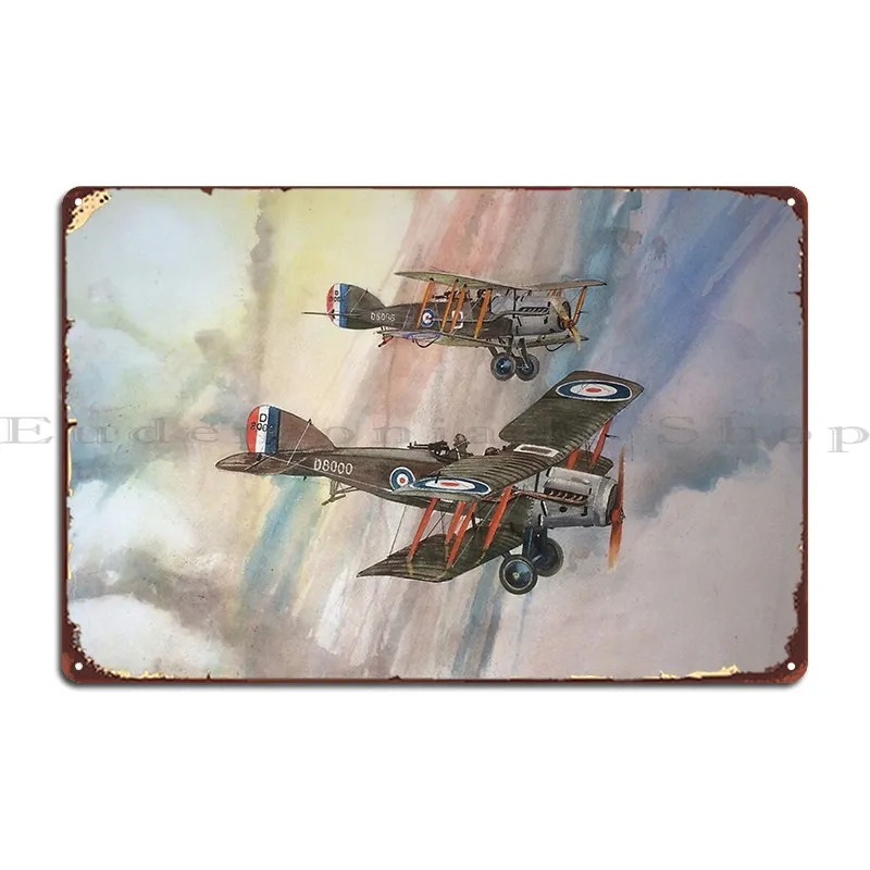 A Pair Of Bristol Fighters Metal Plaque Poster Decoration Wall Cave Cinema Printing Wall Decor Tin Sign Poster