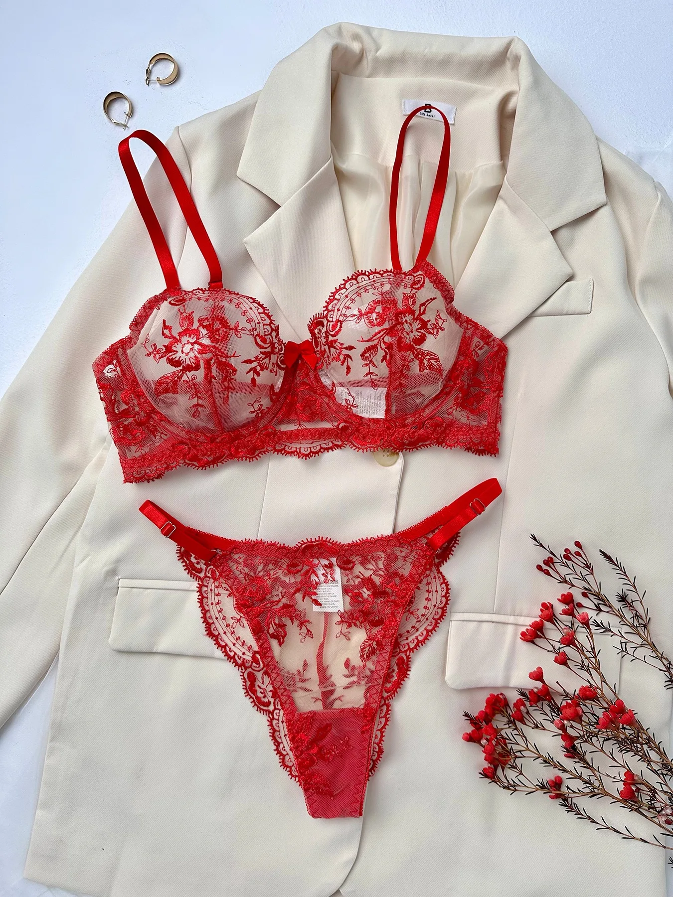 Women\'s Underwear & Lingerie , sexy lingerie set,Victoria style bra tangas set,see through bra set,tube top underwear lenceria
