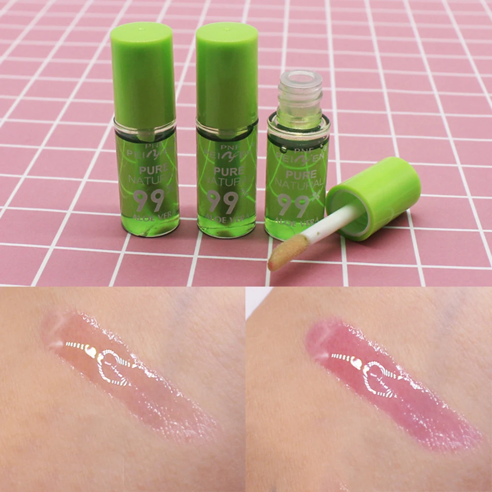 Natural Aloe Lipstick Lip Tint Long Lasting Waterproof Moisturizing Nourish Color Lip Gloss Changeable Color Lips Tick Lip Balm