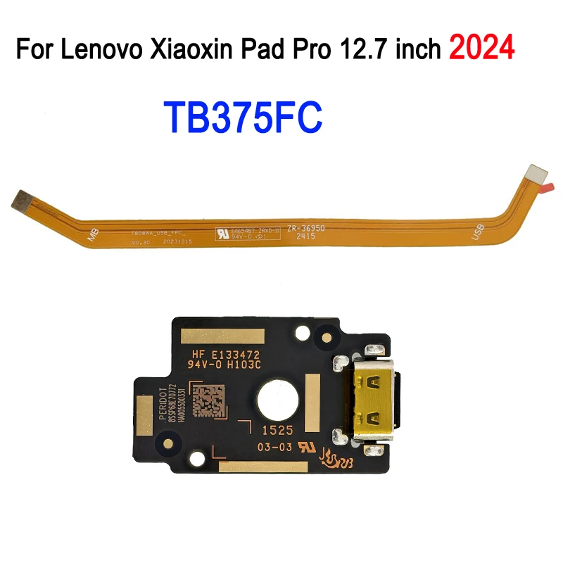 TB375FC Charging Port Board For Lenovo Xiaoxin Pad Pro 12.7 inch 2024 TB375FC Charging Port To Motherboard Connection Flex Cable