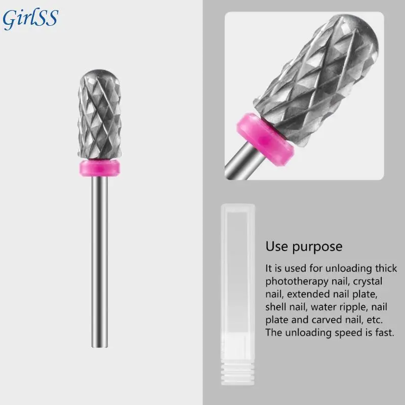 Bit per trapano per unghie, pezzi per trapano per manicure in acciaio pedicure elettriche manicure macellazione della testa per