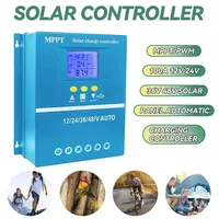 MPPT Solar Charge Controller 60A 70A 80A 90A 100A 12V 24V 36V 48V Auto Solar Panel Charger Regulator for Lead-acid/Lithium