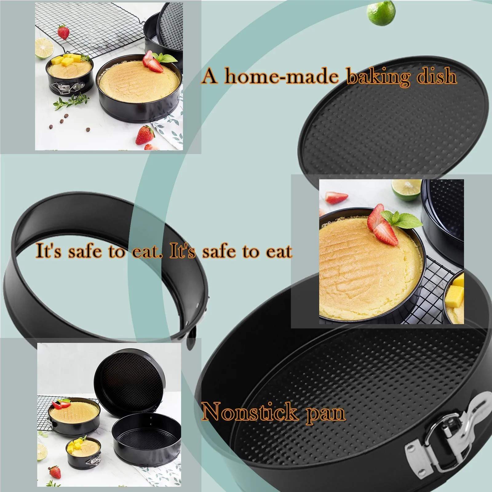 

Cake Spring Cheesecake Leakproof Form Pressure Nonstick Pan Cooker Baking Pan 13x9 Baking Pan Barbecue Tools