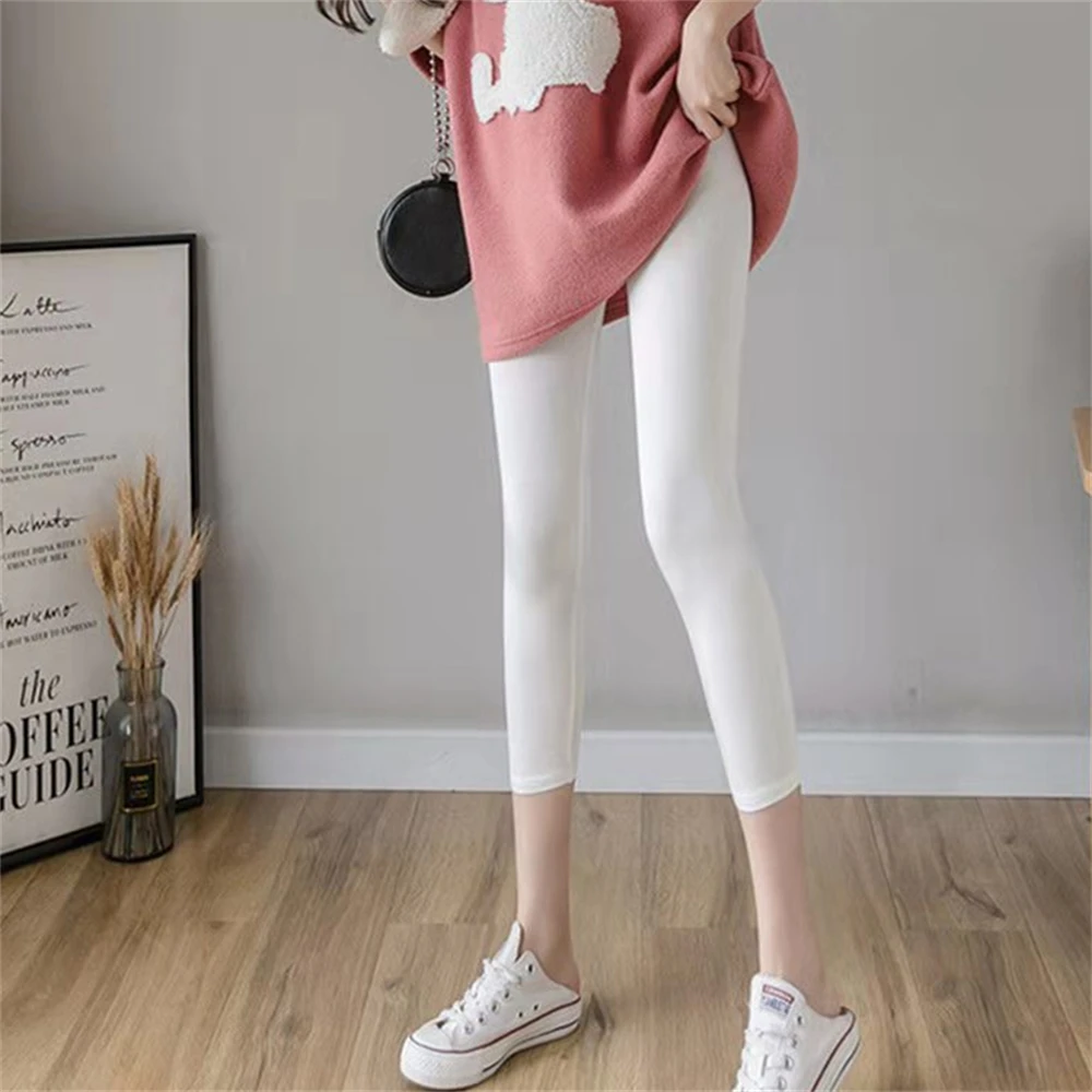 Nice feminino verão exterior wear leggings pant feminino seção fina modal magro margarida leggings grandes metros coreano selvagem era legging fina