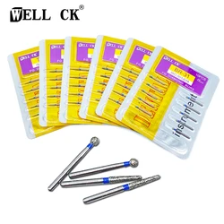 WellCK Dental Diamond Bur FG Drills for High Speed Handpiece Polishing Whitening Tools Dental Burs for Teeth Whitening