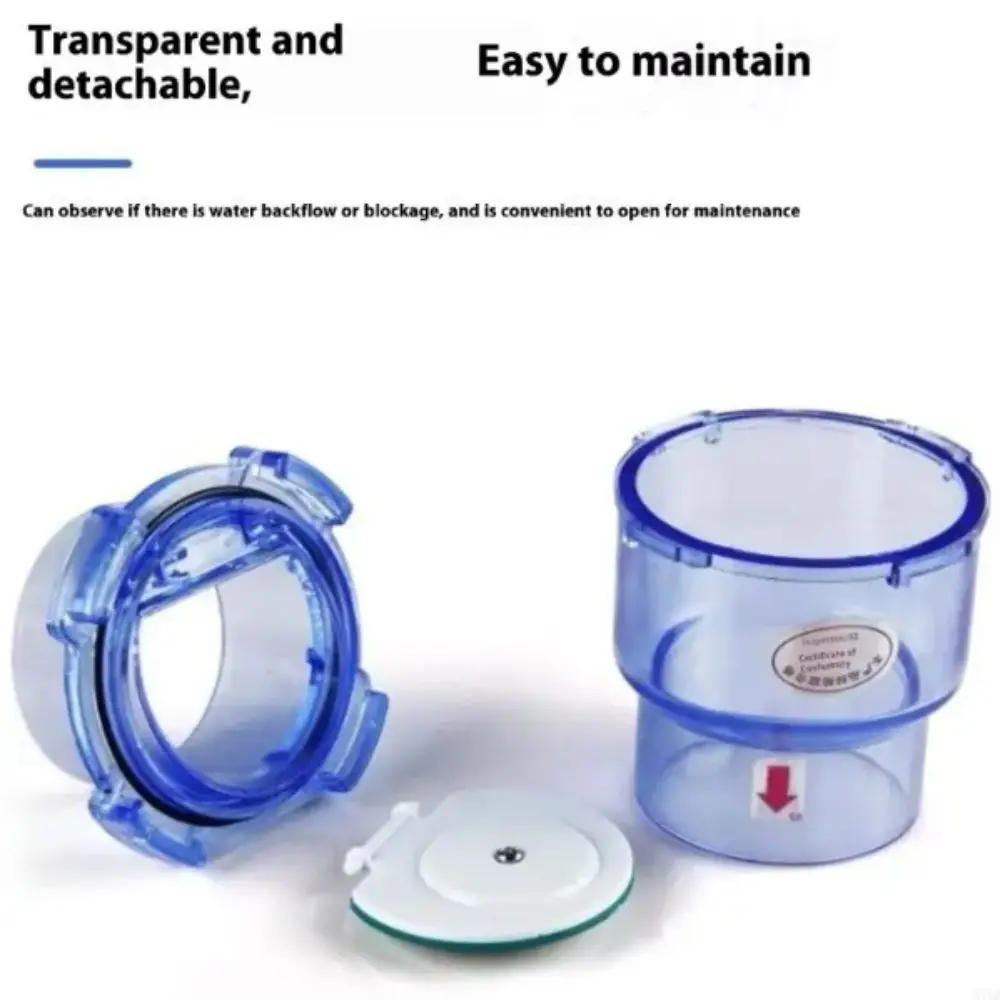 50mm Flap Check Valve Transparent Design UPVC Material Flap Valve Movable Valve Anti-backflow Stream Control Gate