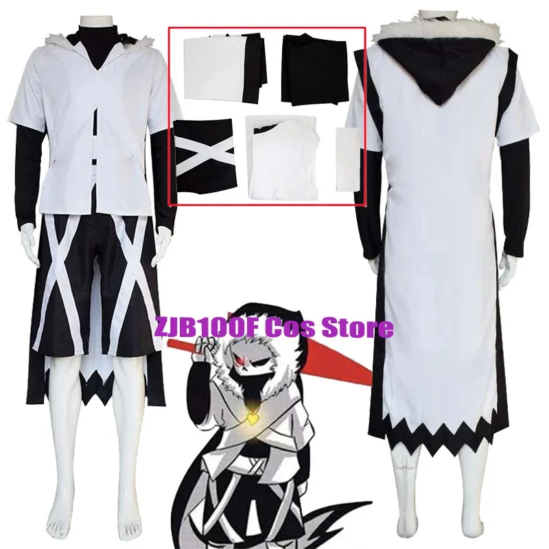 

Cross Sans Cosplay Anime Sans Costume Uniform Top Cloak Suit Halloween Party Carnival Outfits for Men